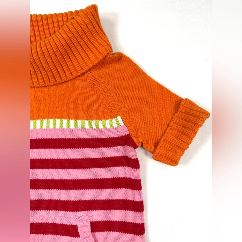 GYMBOREE Girls Sweater Dress Striped Turtleneck 4 Winter Brights‎ 2011 Kidcore